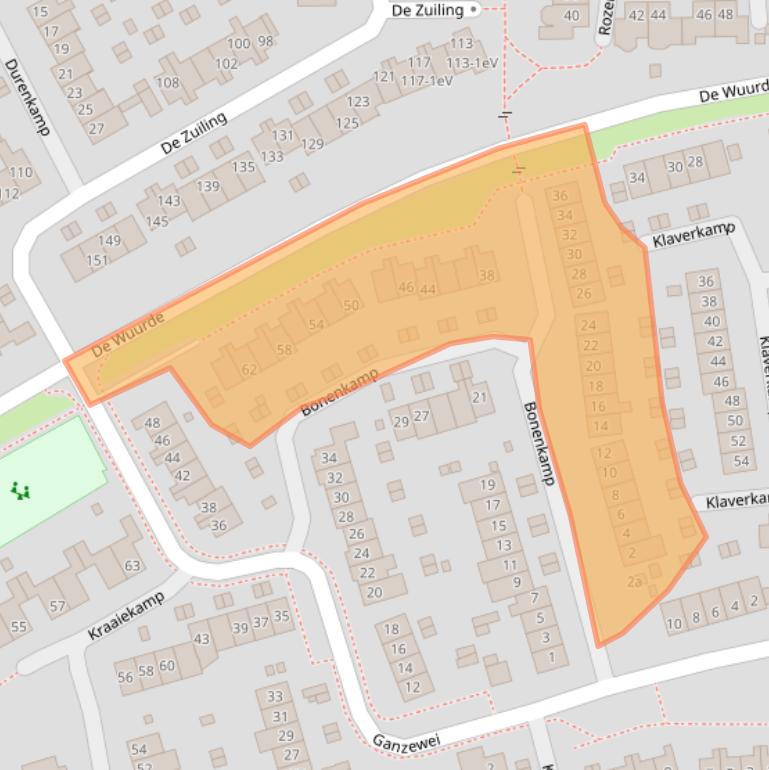 Kaart van postcodegebied 6662RV.