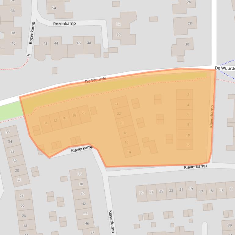 Kaart van postcodegebied 6662RX.