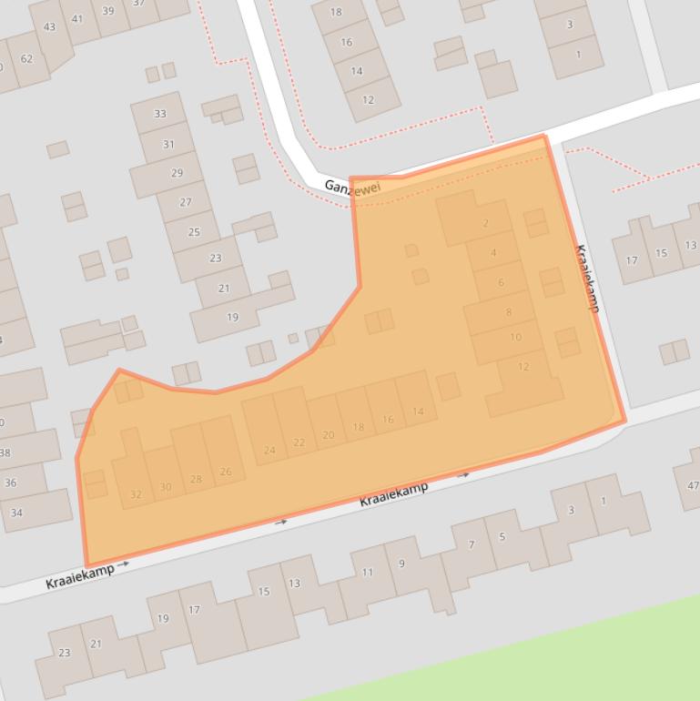 Kaart van postcodegebied 6662SG.