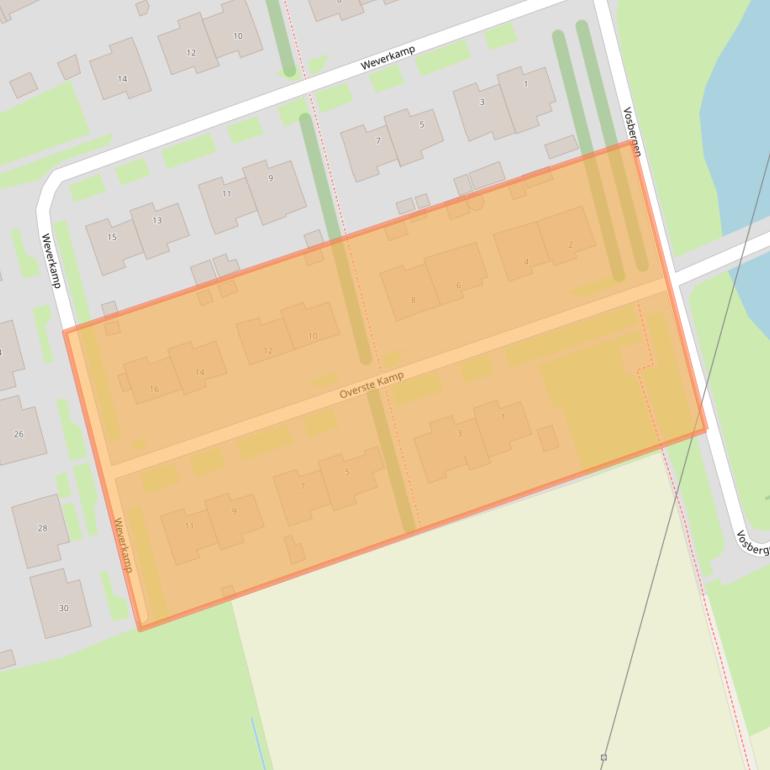 Kaart van postcodegebied 6662SN.