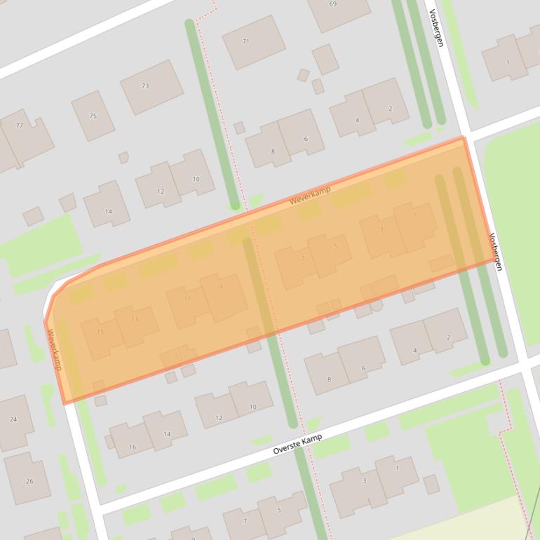 Kaart van postcodegebied 6662SP.