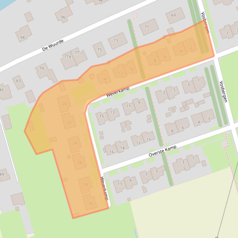 Kaart van postcodegebied 6662SR.