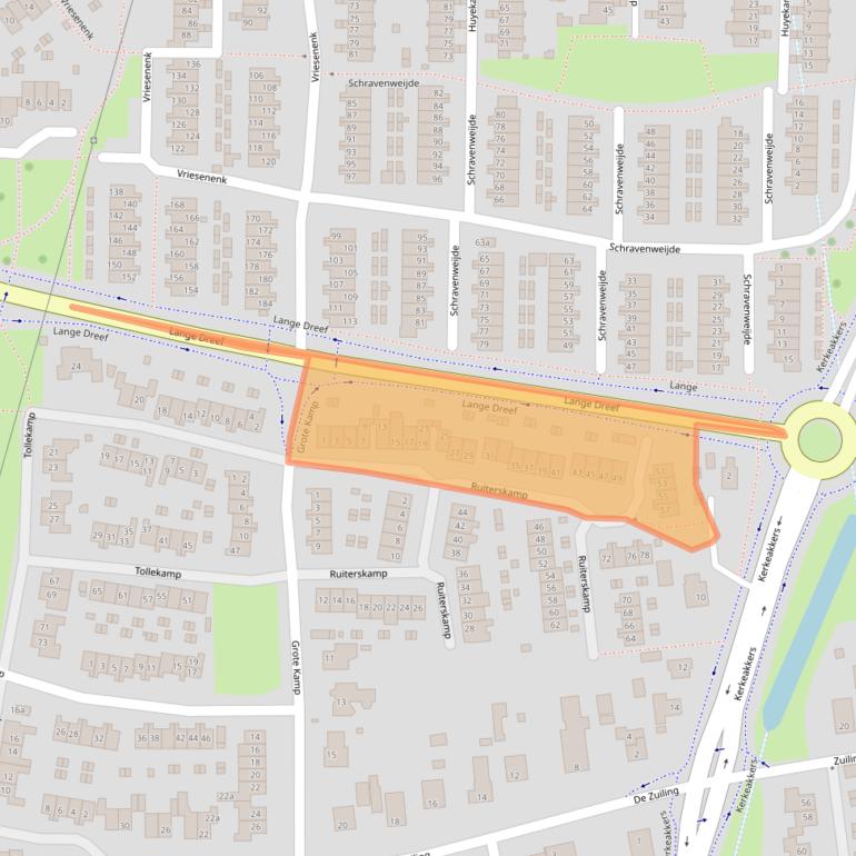 Kaart van postcodegebied 6662TE.