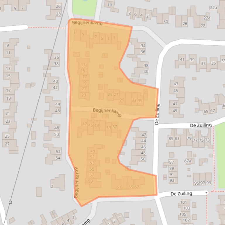 Kaart van postcodegebied 6662TP.