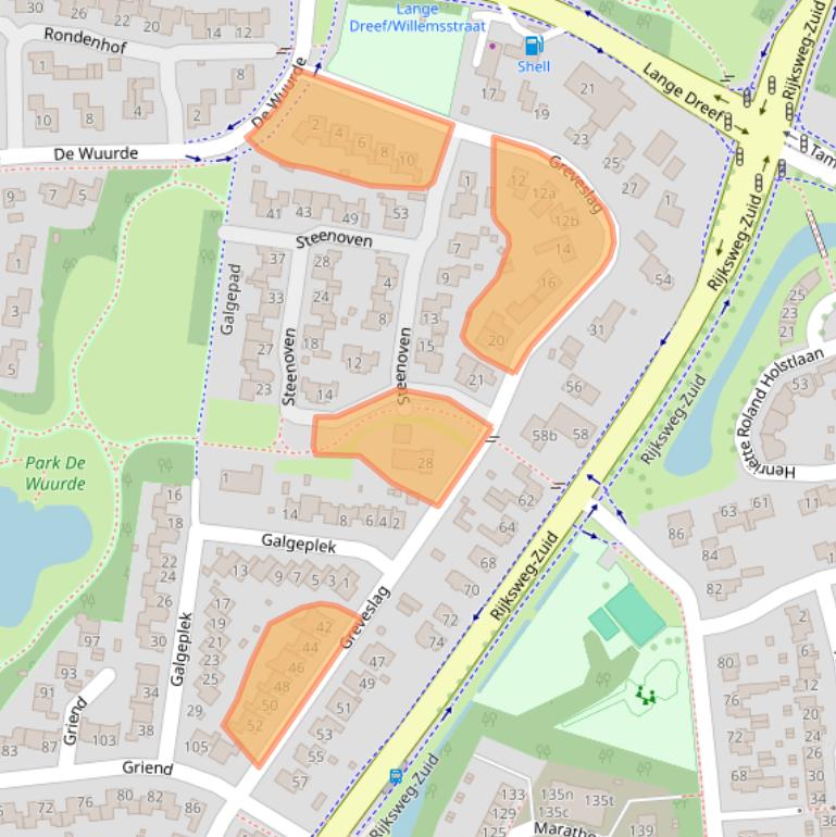 Kaart van postcodegebied 6662VC.