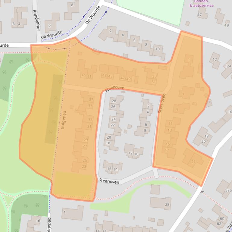 Kaart van postcodegebied 6662VD.