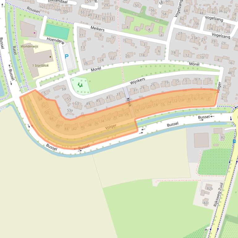 Kaart van postcodegebied 6662VK.