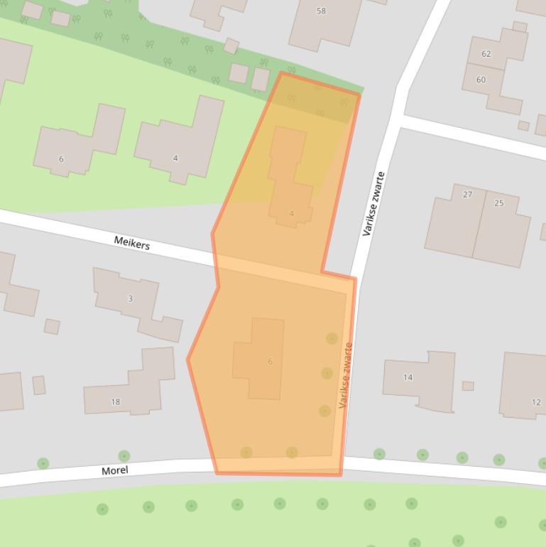 Kaart van postcodegebied 6662VN.