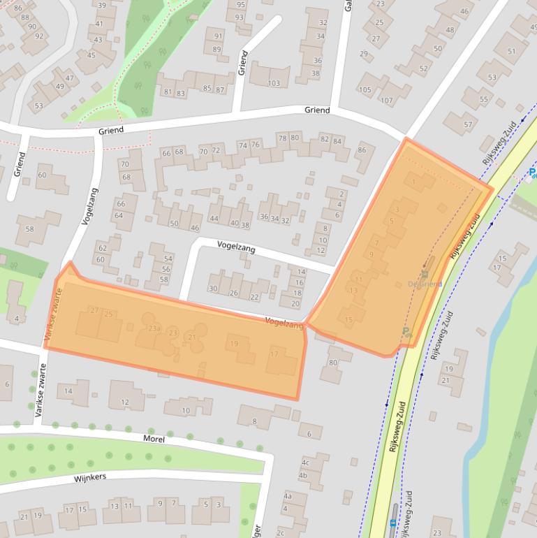 Kaart van postcodegebied 6662VV.