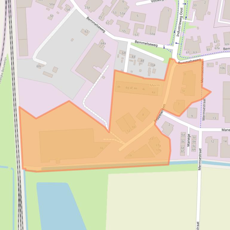 Kaart van postcodegebied 6662WB.