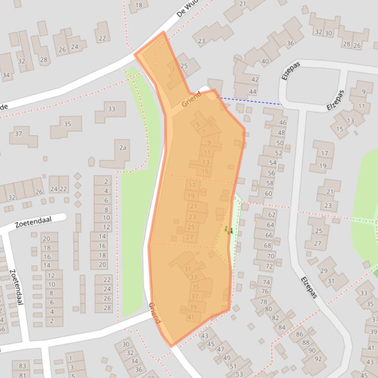 Kaart van postcodegebied 6662XS.