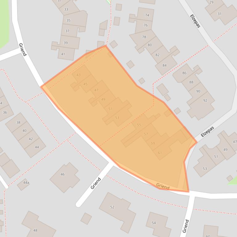 Kaart van postcodegebied 6662XT.