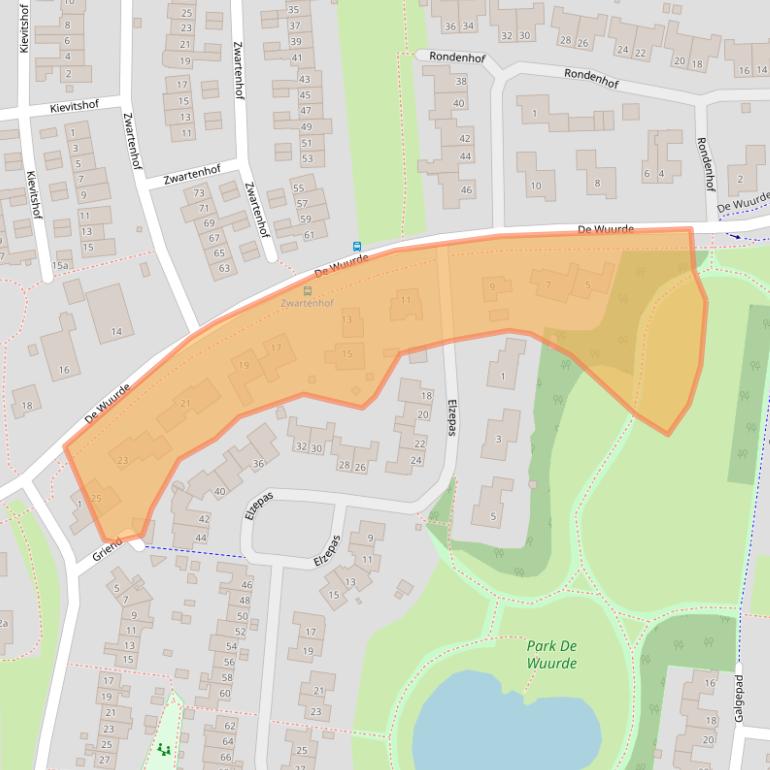 Kaart van postcodegebied 6662ZE.