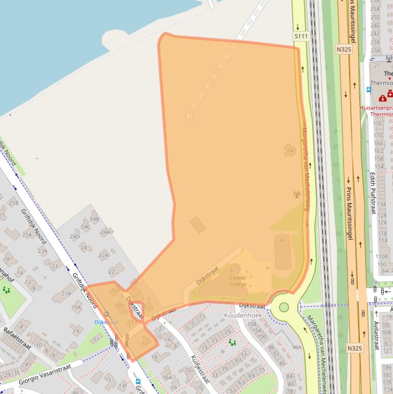 Kaart van postcodegebied 6663AD.