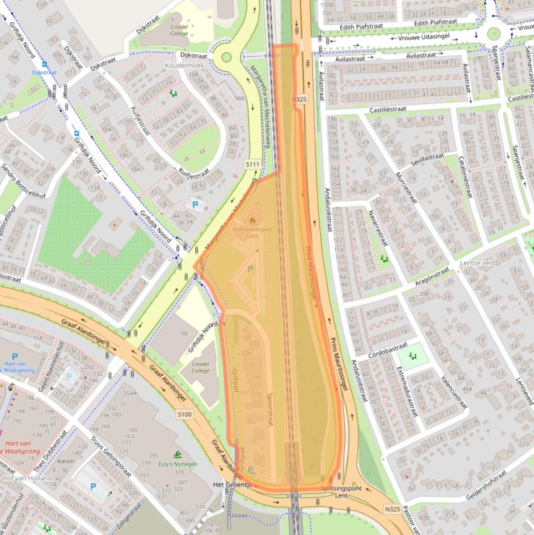 Kaart van postcodegebied 6663AE.