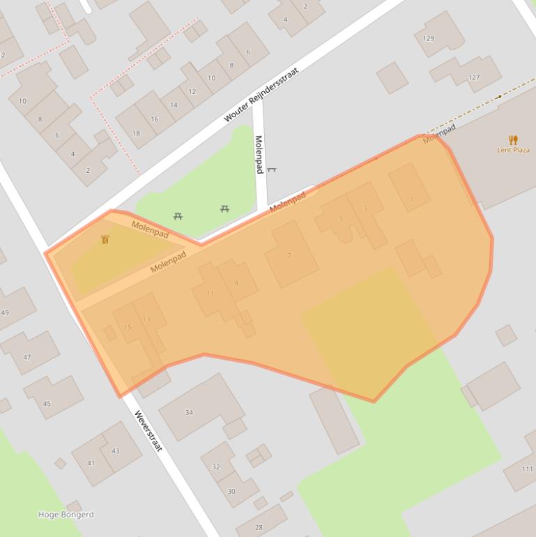 Kaart van postcodegebied 6663AT.