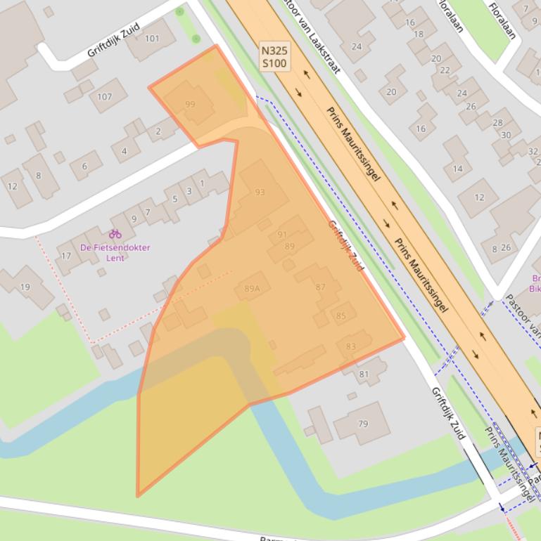 Kaart van postcodegebied 6663BC.