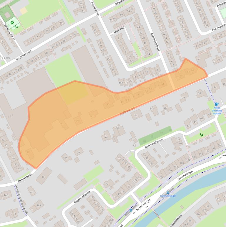 Kaart van postcodegebied 6663BN.