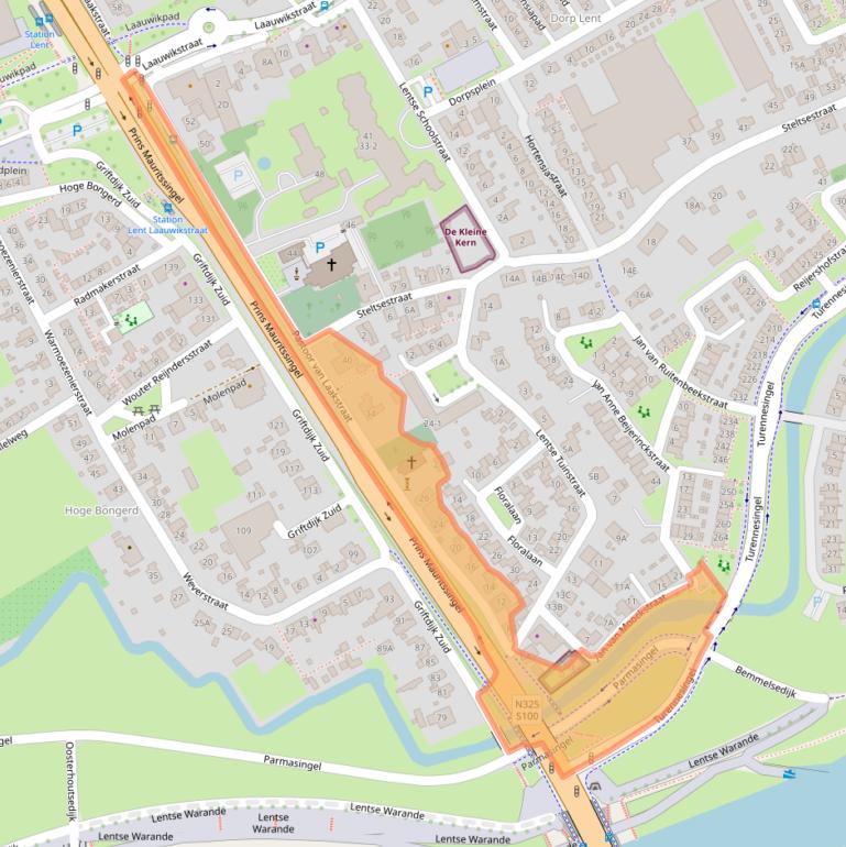 Kaart van postcodegebied 6663CA.