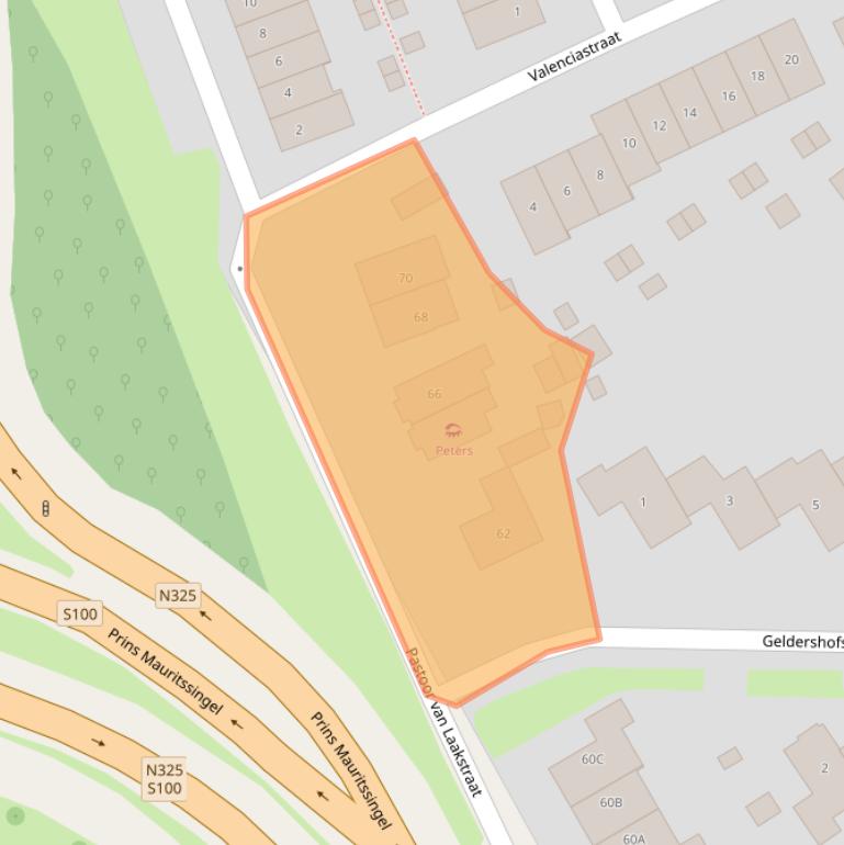 Kaart van postcodegebied 6663CC.