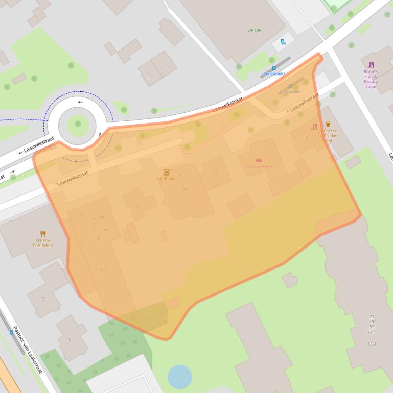 Kaart van postcodegebied 6663CJ.