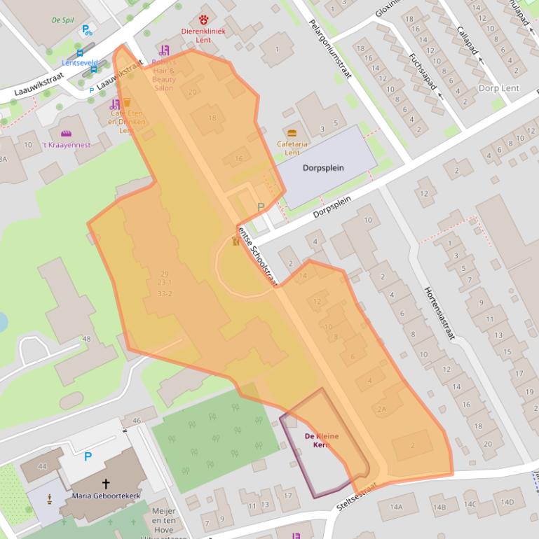 Kaart van postcodegebied 6663CP.