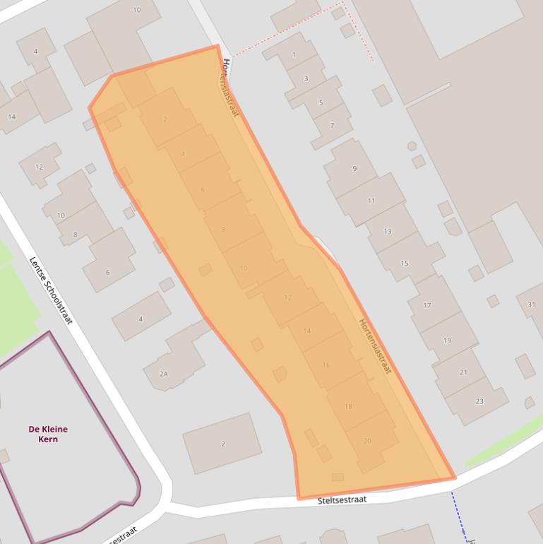 Kaart van postcodegebied 6663CZ.