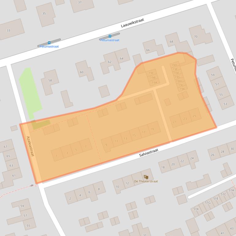 Kaart van postcodegebied 6663DJ.