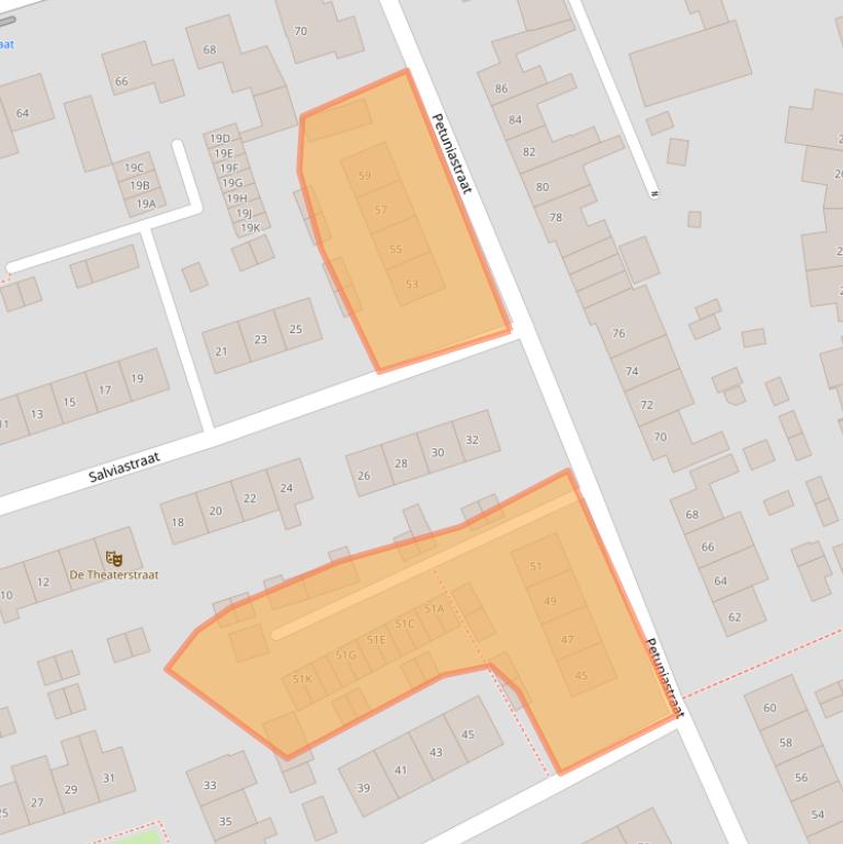 Kaart van postcodegebied 6663DP.