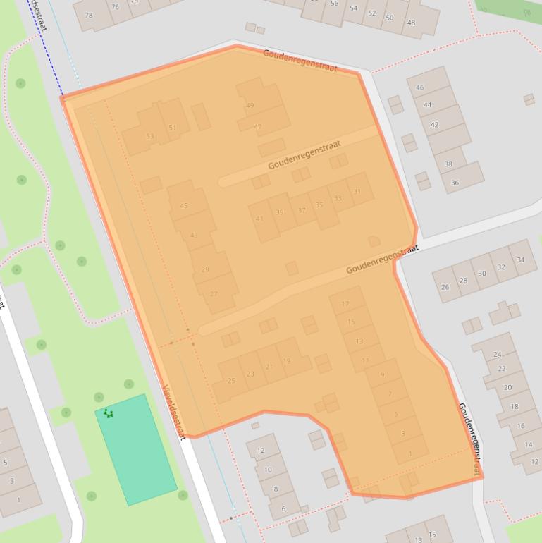 Kaart van postcodegebied 6663EA.