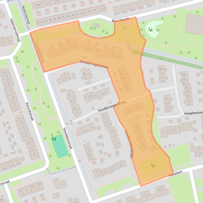 Kaart van postcodegebied 6663EB.