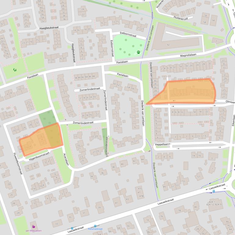 Kaart van postcodegebied 6663EP.