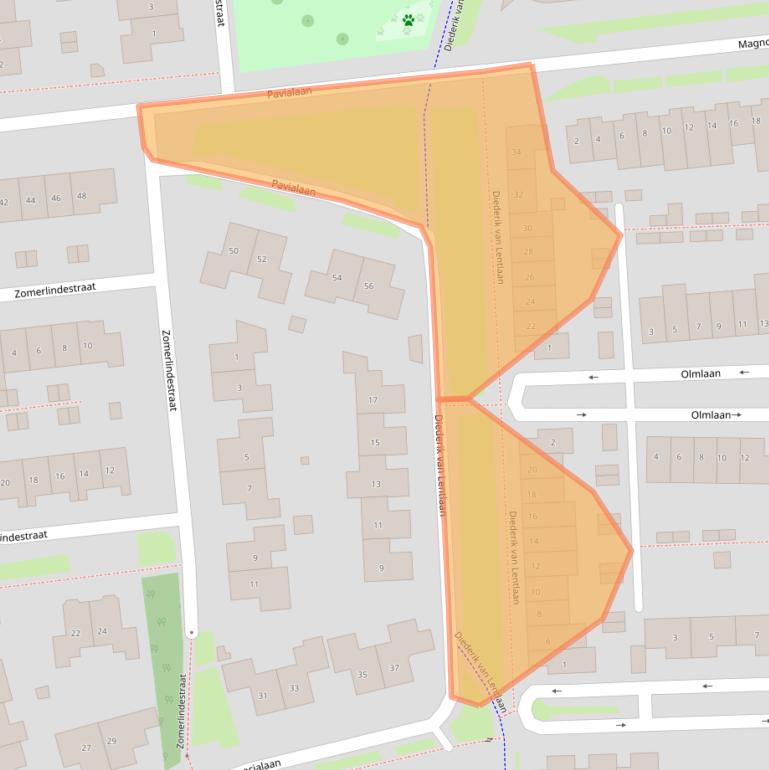 Kaart van postcodegebied 6663ET.