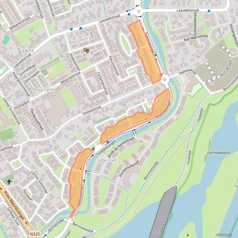 Kaart van postcodegebied 6663GV.