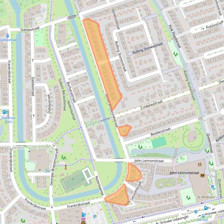 Kaart van postcodegebied 6663HT.