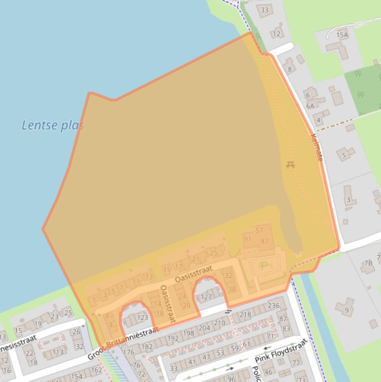 Kaart van postcodegebied 6663JD.