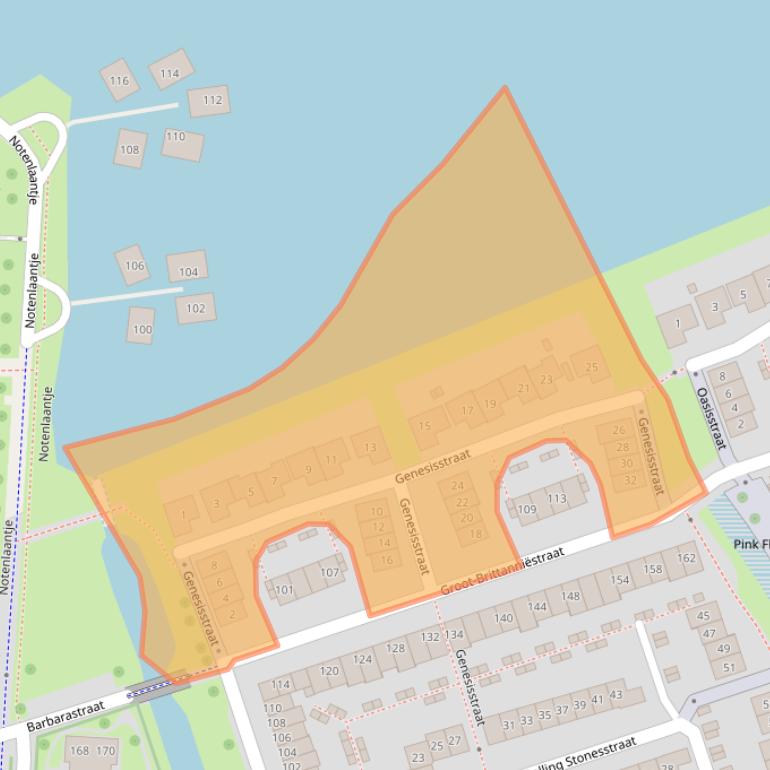 Kaart van postcodegebied 6663JE.