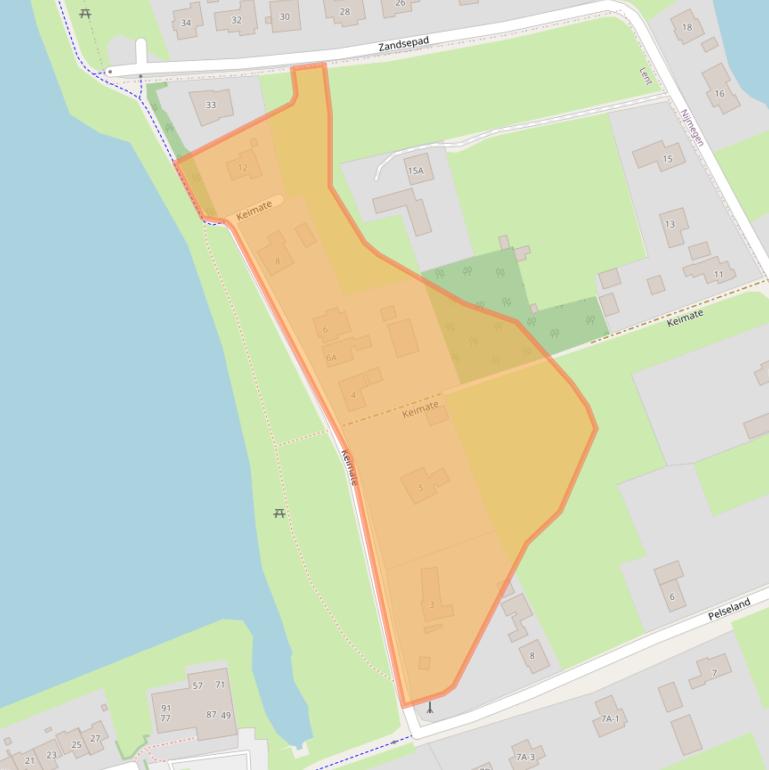 Kaart van postcodegebied 6663KB.