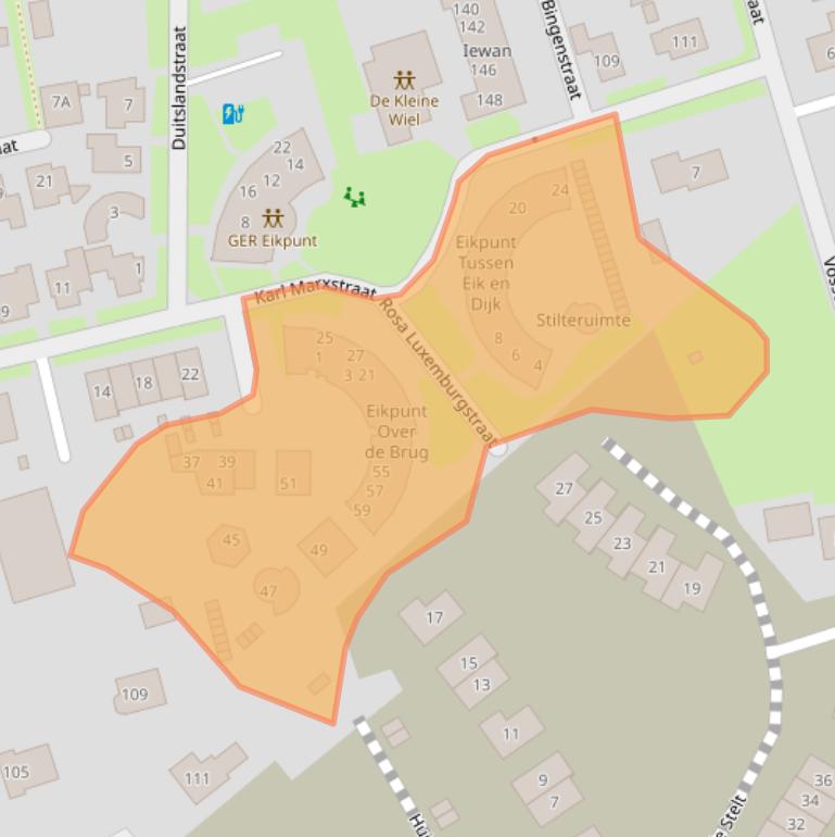 Kaart van postcodegebied 6663LB.