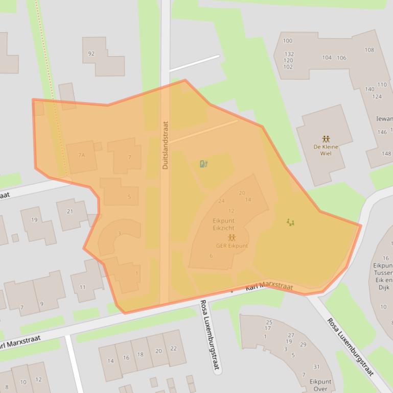 Kaart van postcodegebied 6663LE.