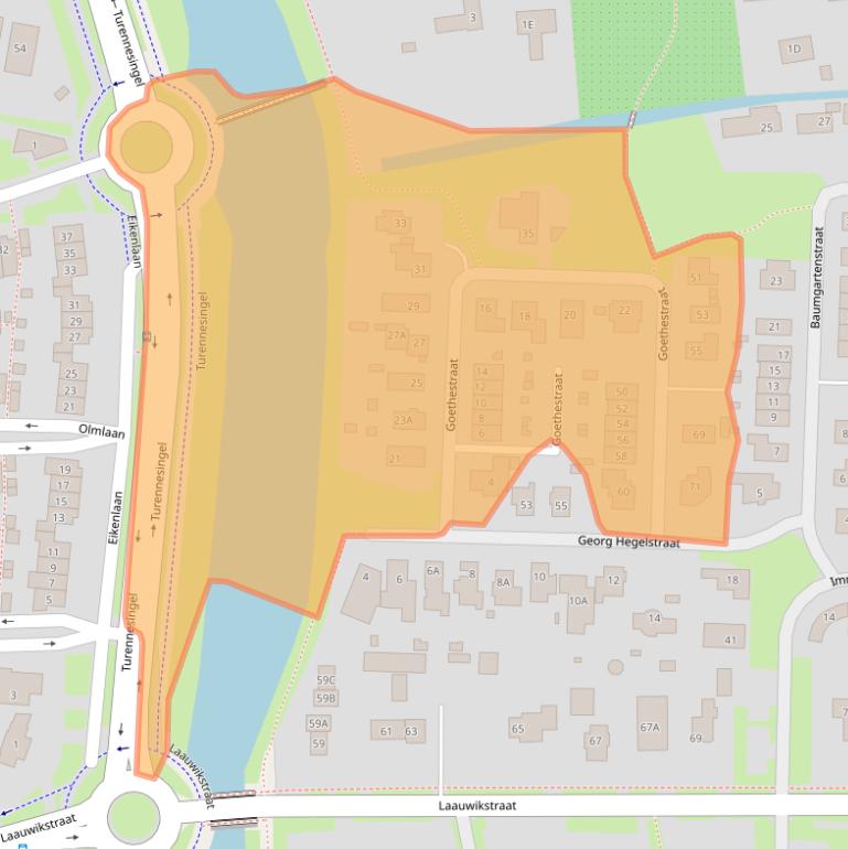 Kaart van postcodegebied 6663LK.