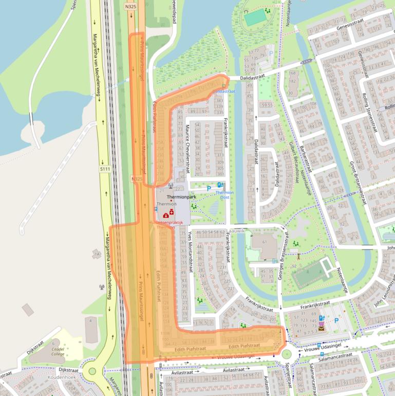 Kaart van postcodegebied 6663MA.