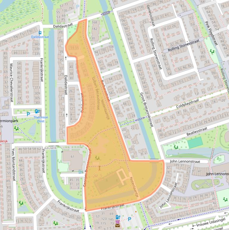 Kaart van postcodegebied 6663MK.