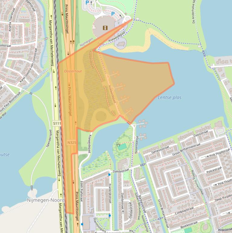 Kaart van postcodegebied 6663MP.