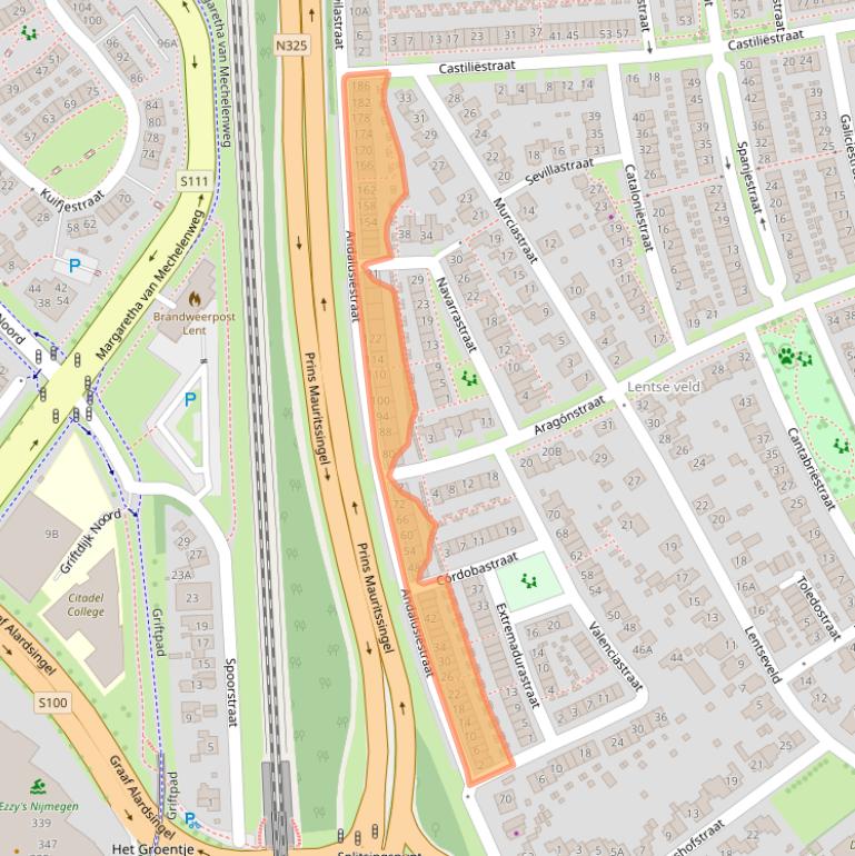 Kaart van postcodegebied 6663NA.