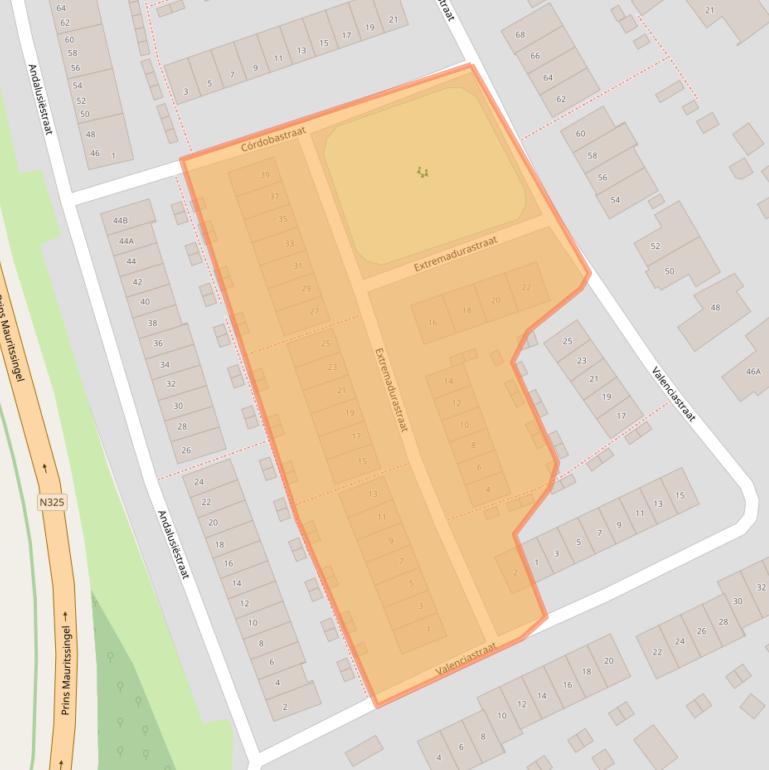 Kaart van postcodegebied 6663NC.