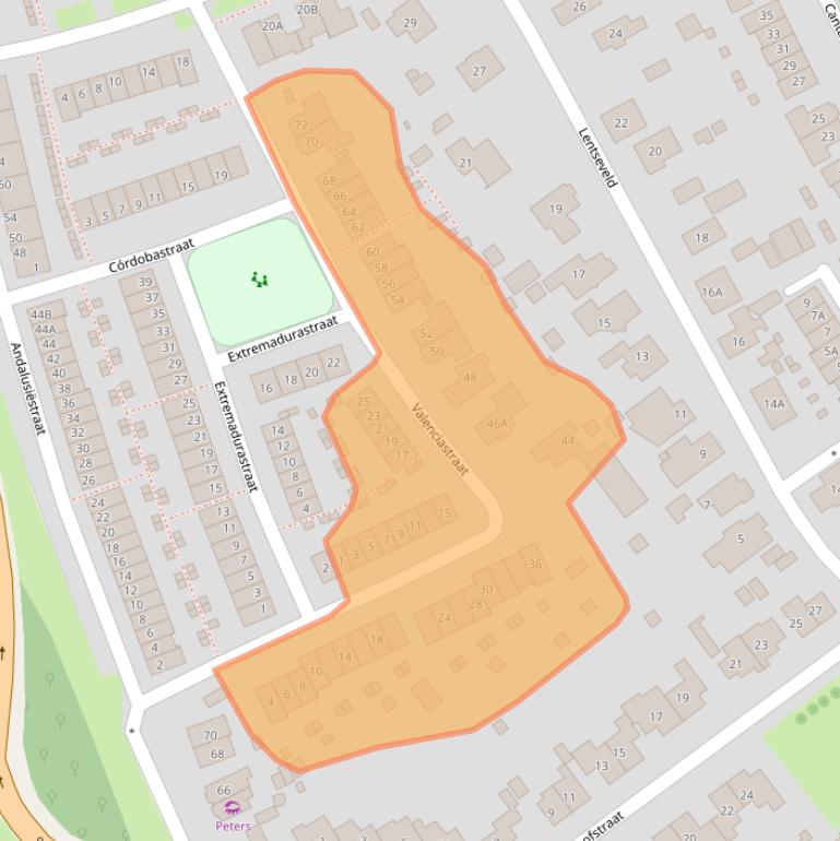 Kaart van postcodegebied 6663ND.