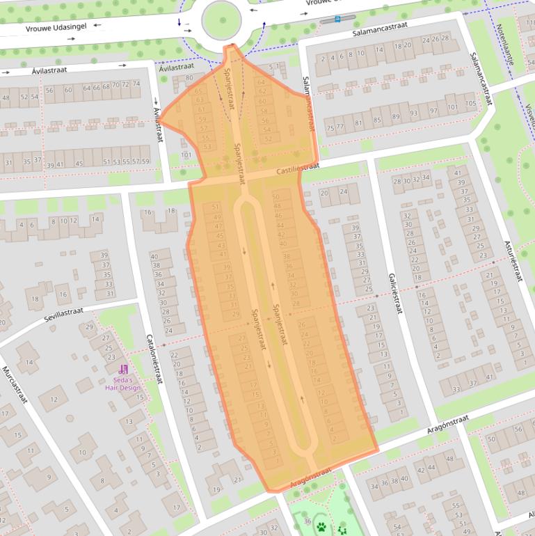 Kaart van postcodegebied 6663NP.