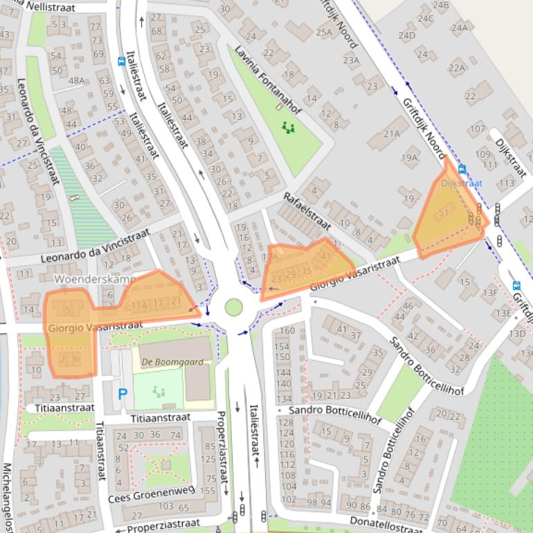 Kaart van postcodegebied 6663PC.