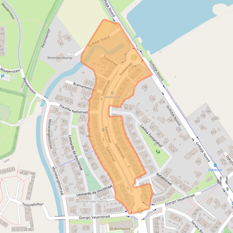 Kaart van postcodegebied 6663PG.